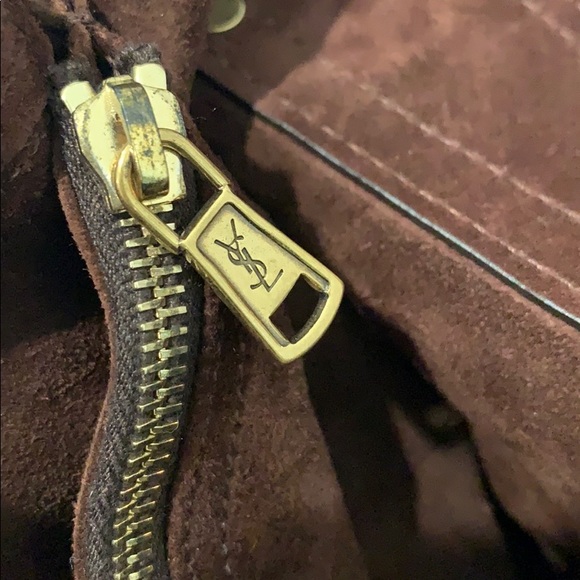 Yves Saint Laurent Brown Suede Bag - Picture 5 of 5